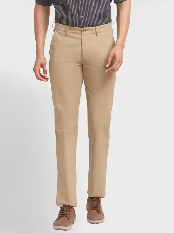 Men Contemporary Fit Green Trouser