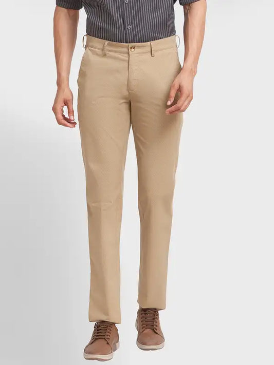 Men Contemporary Fit Green Trouser