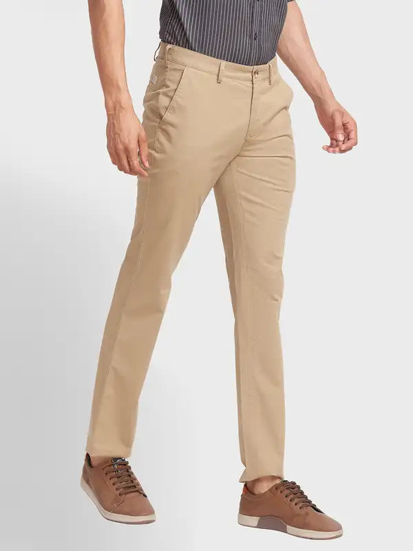 Men Contemporary Fit Green Trouser