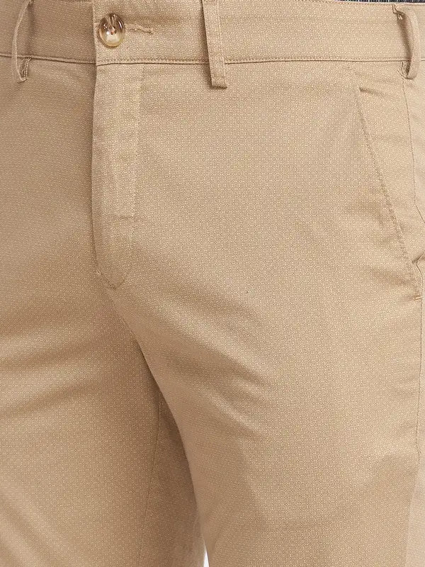 Men Contemporary Fit Green Trouser