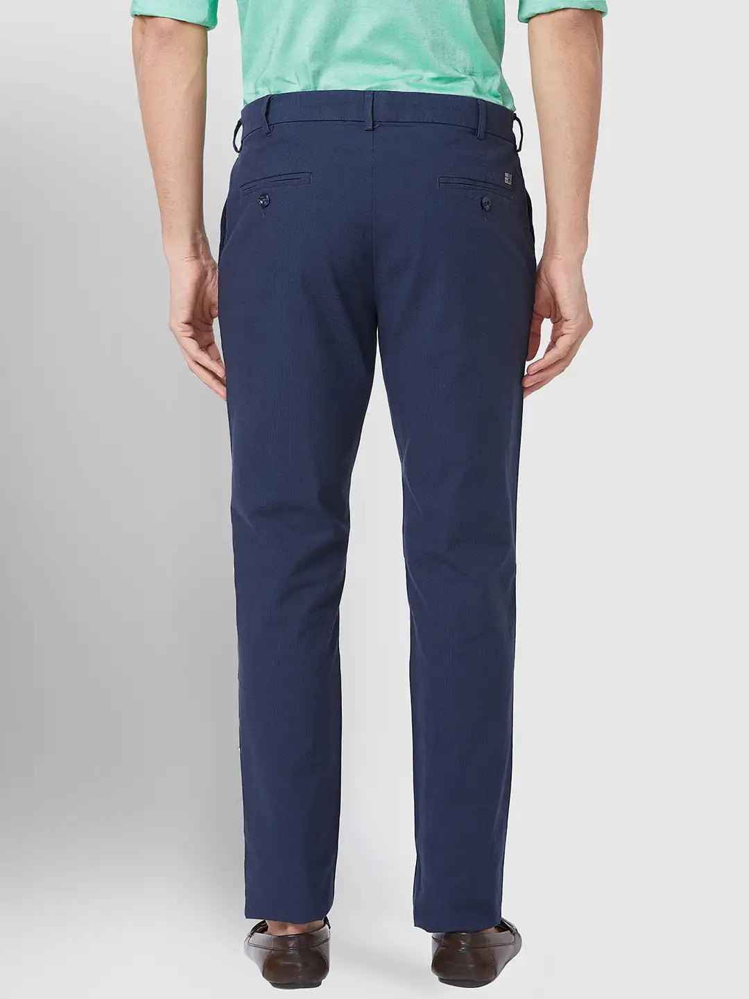 Men Contemporary Fit Khaki Trouser