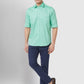 Men Contemporary Fit Khaki Trouser
