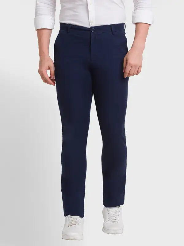 Men Regular Fit Light Fawn Trouser