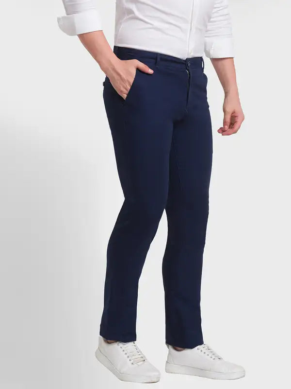 Men Regular Fit Light Fawn Trouser