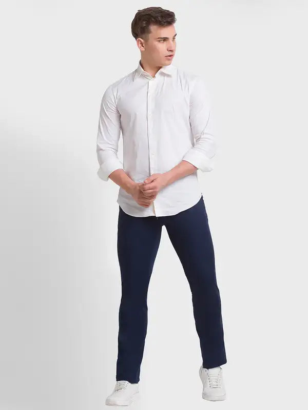Men Regular Fit Light Fawn Trouser