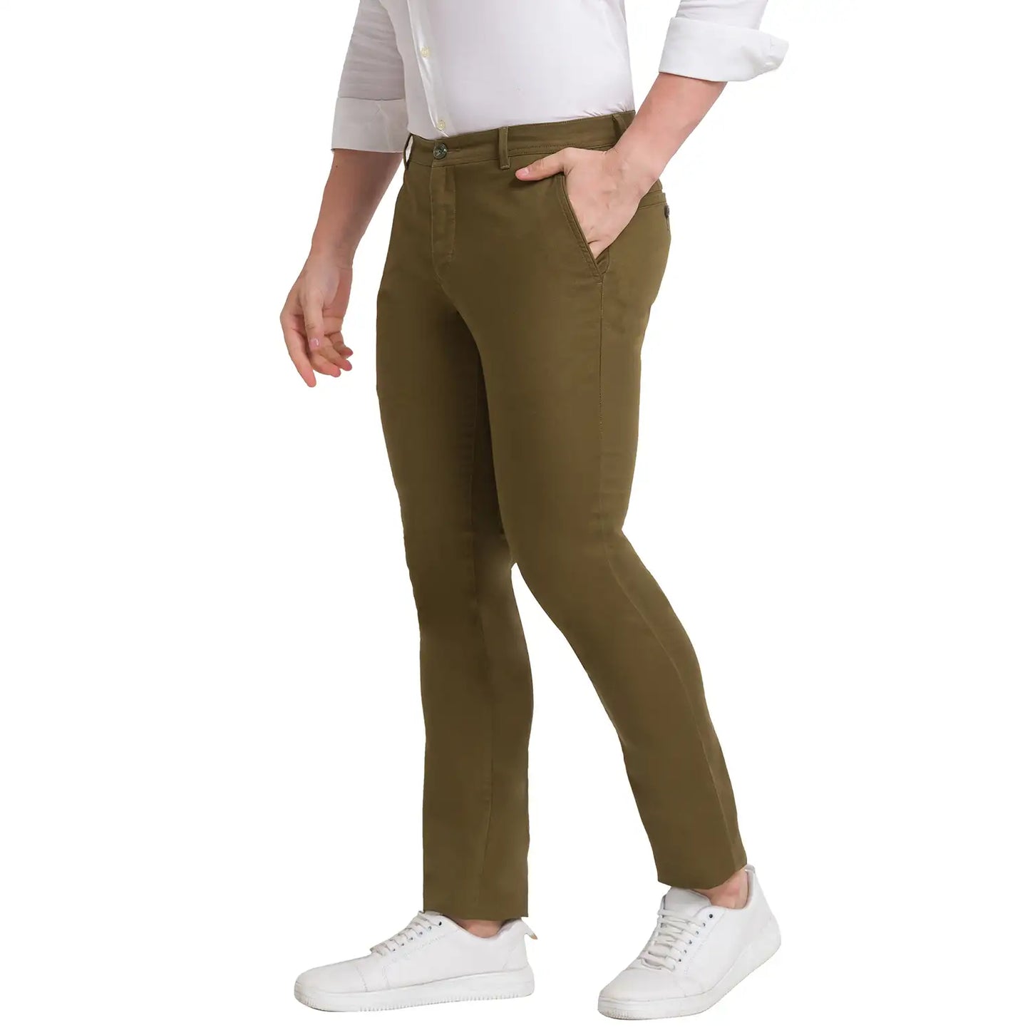 Men Regular Fit Blue Trouser