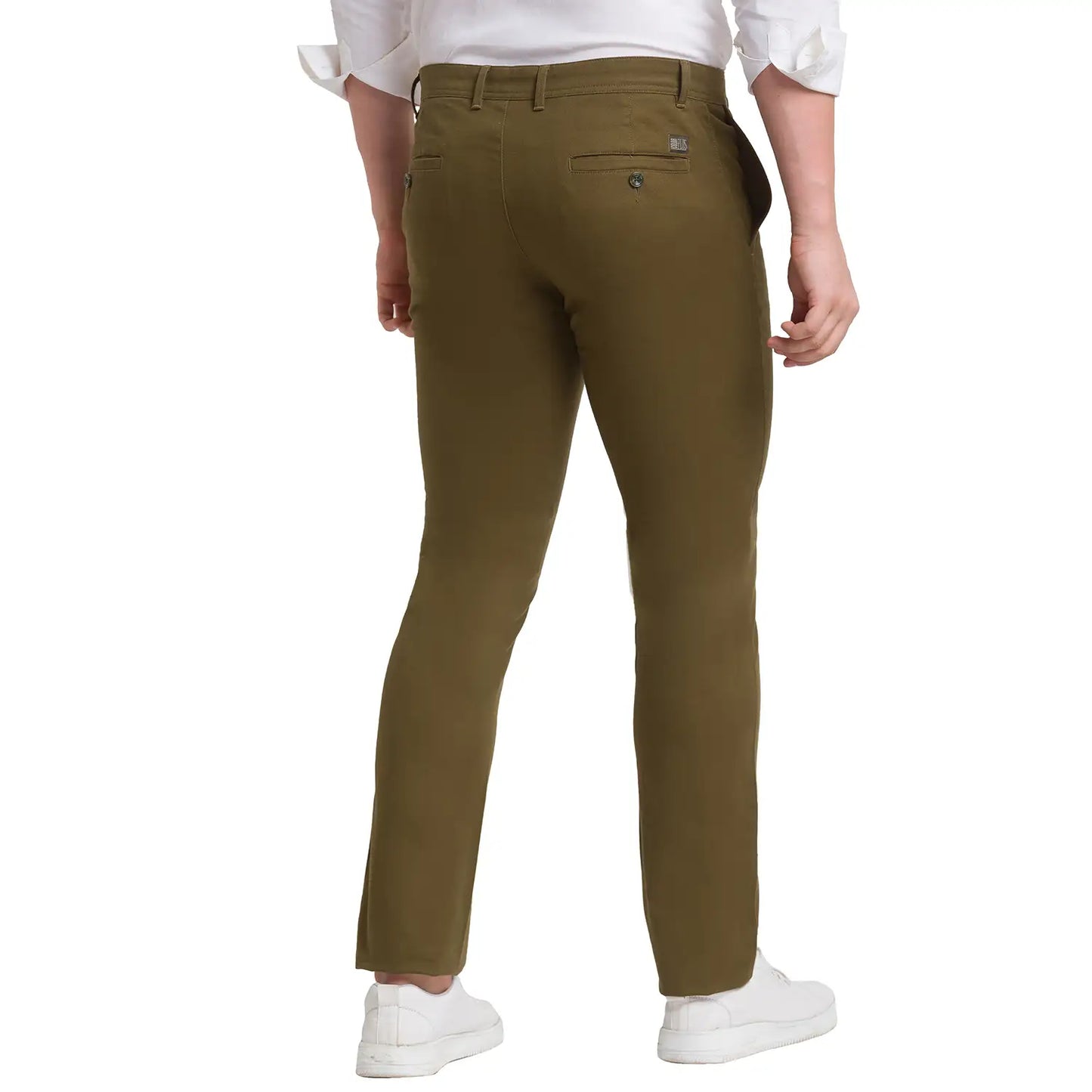 Men Regular Fit Blue Trouser
