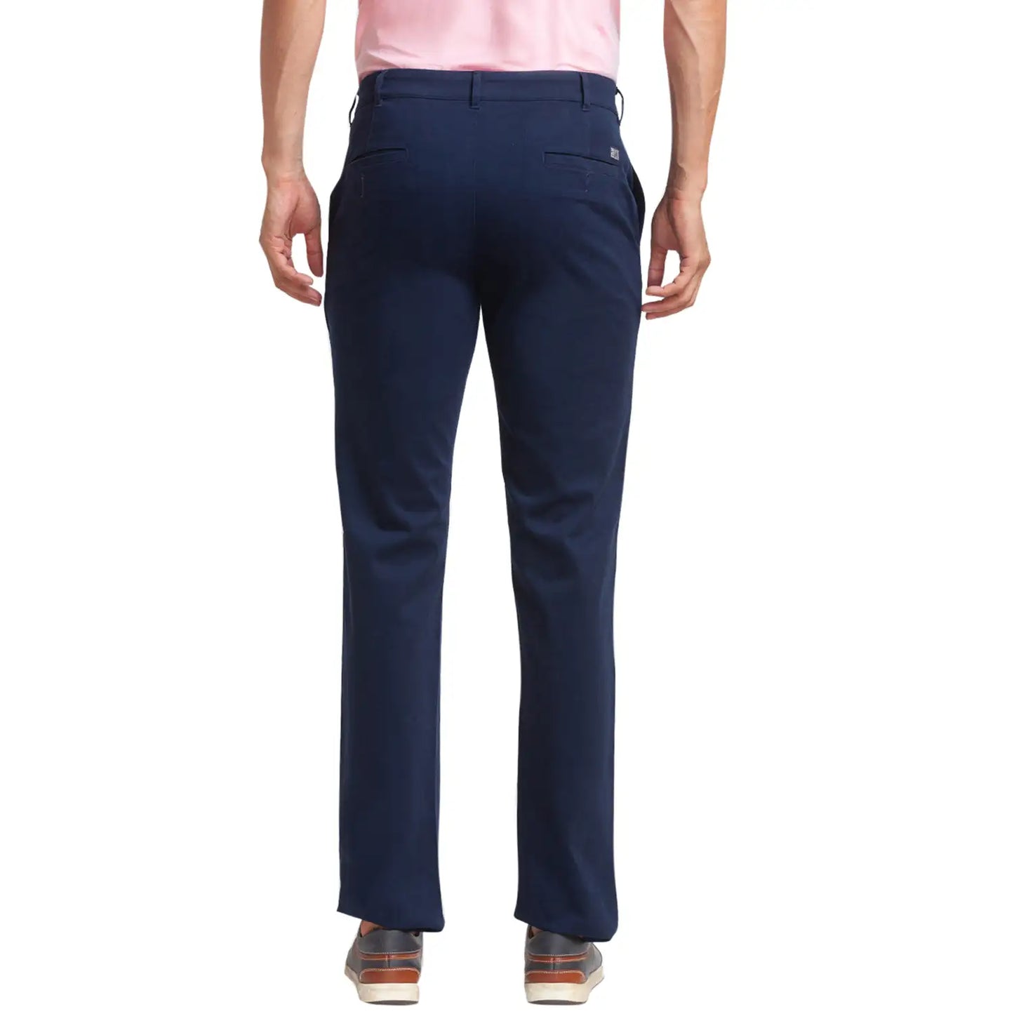 Men Slim Fit Blue Trouser