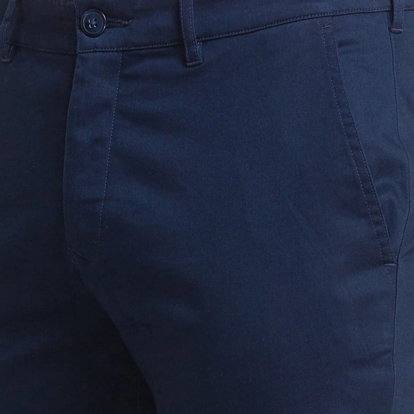 Men Slim Fit Blue Trouser