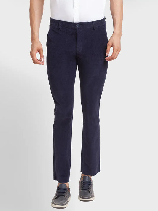 Men Regular Fit Grey Trouser