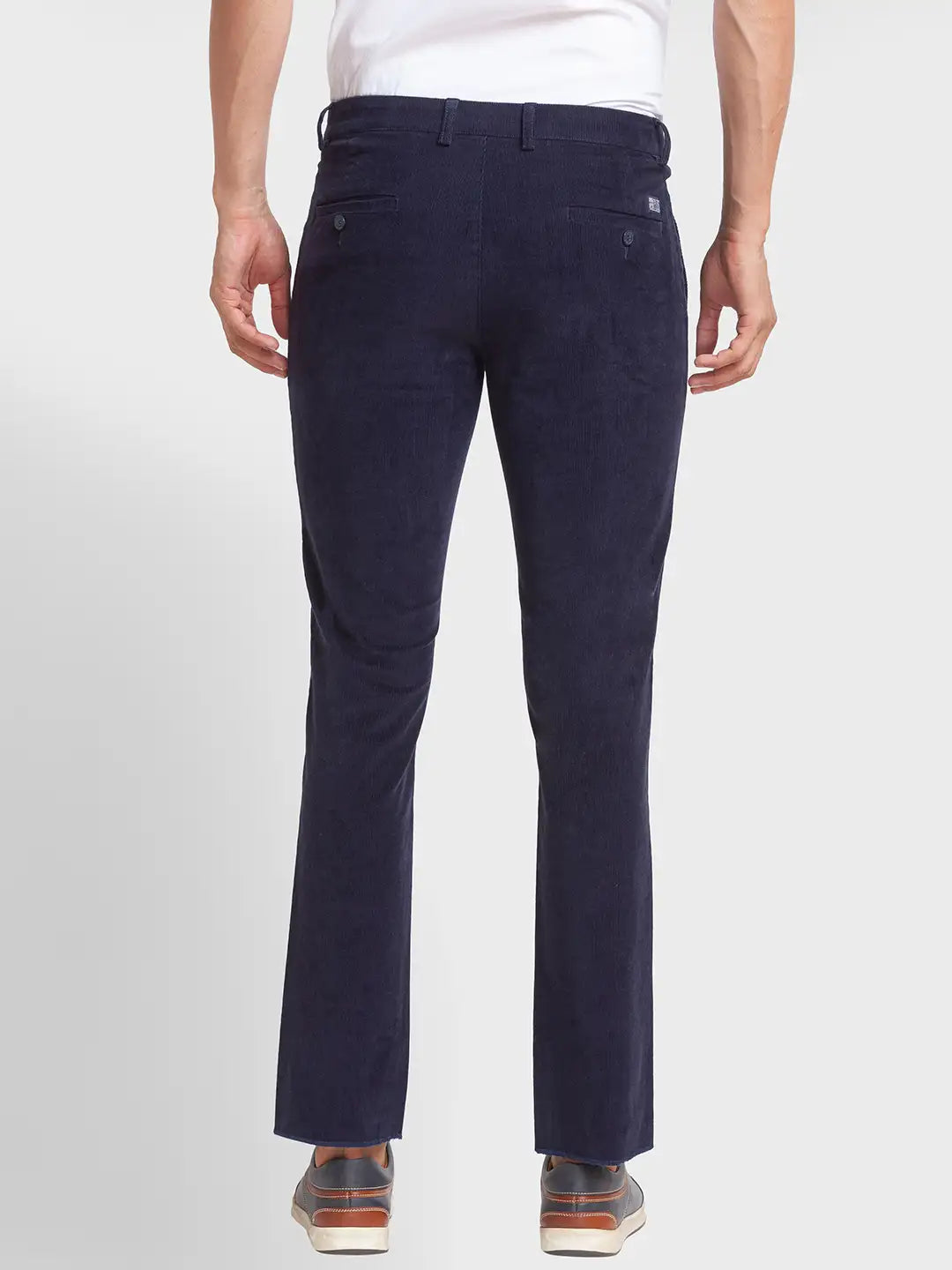 Men Regular Fit Grey Trouser
