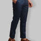 Men Slim Fit Blue Trouser