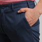 Men Slim Fit Blue Trouser