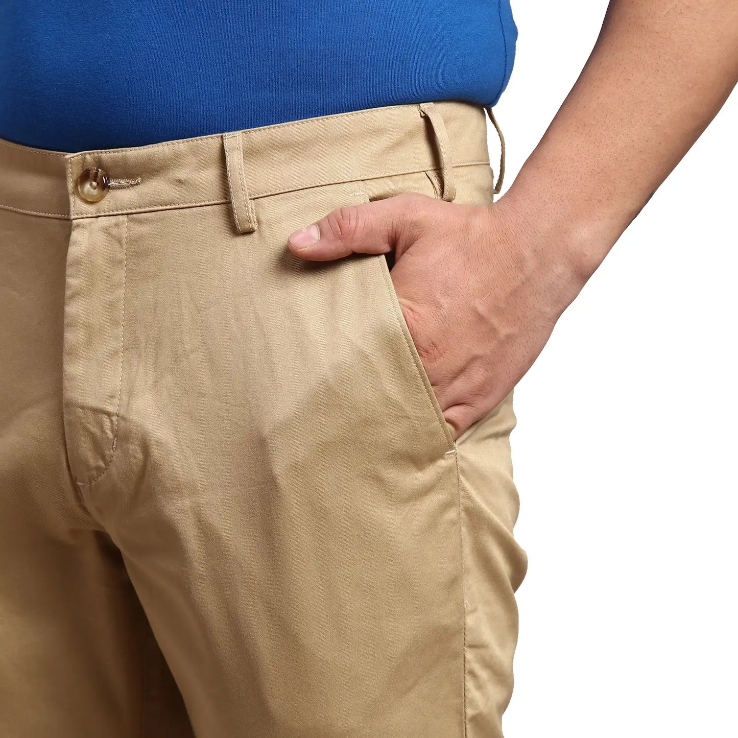 Men Slim Fit Green Chinos