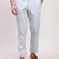 ColorPlus Men Grey Solid Piece Dyed Contemporary Fit Cotton Blend Trouser