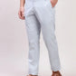 ColorPlus Men Grey Solid Piece Dyed Contemporary Fit Cotton Blend Trouser