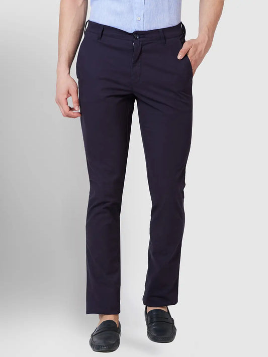 Men Contemporary Fit Green Trouser