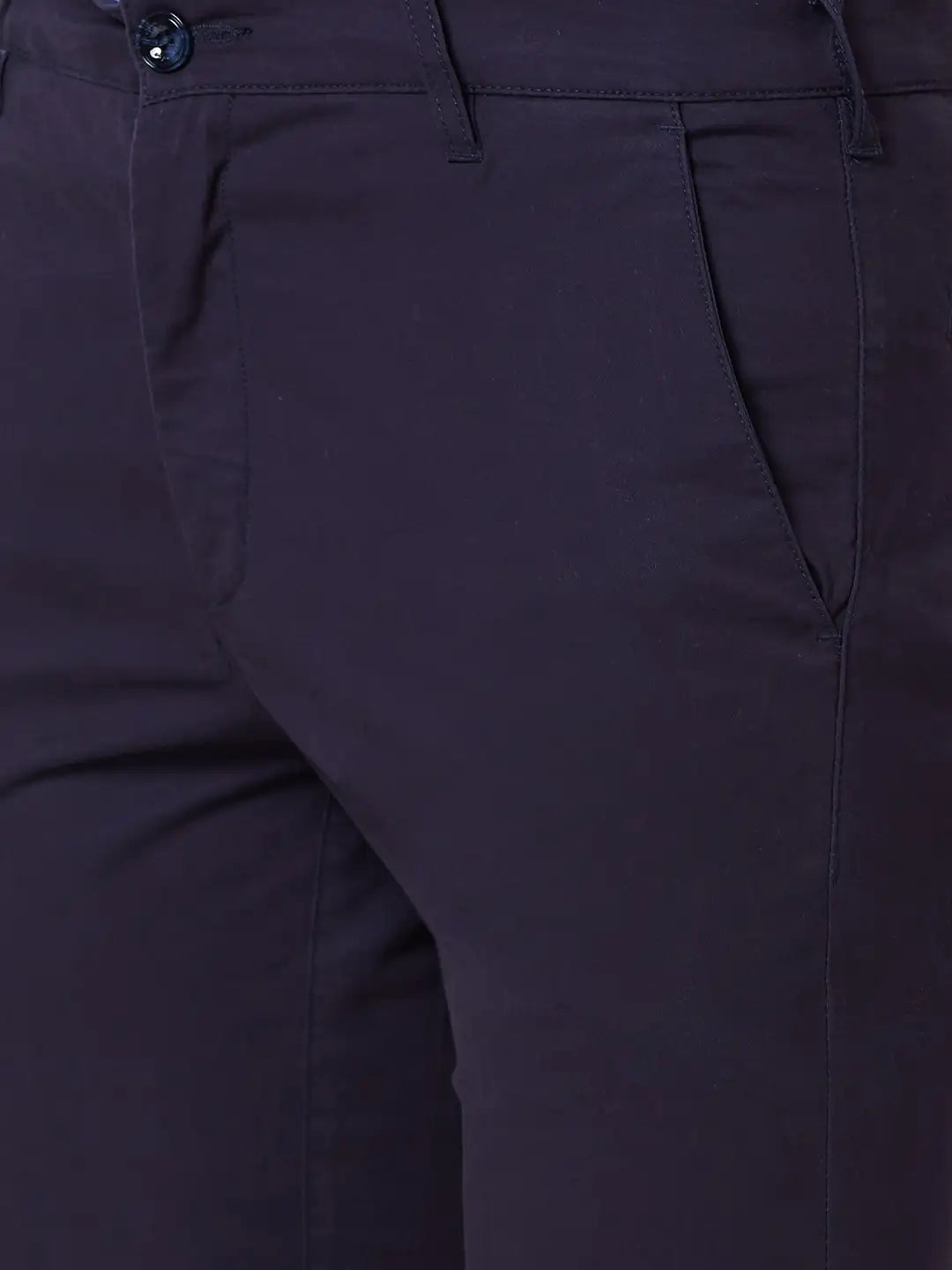 Men Contemporary Fit Green Trouser