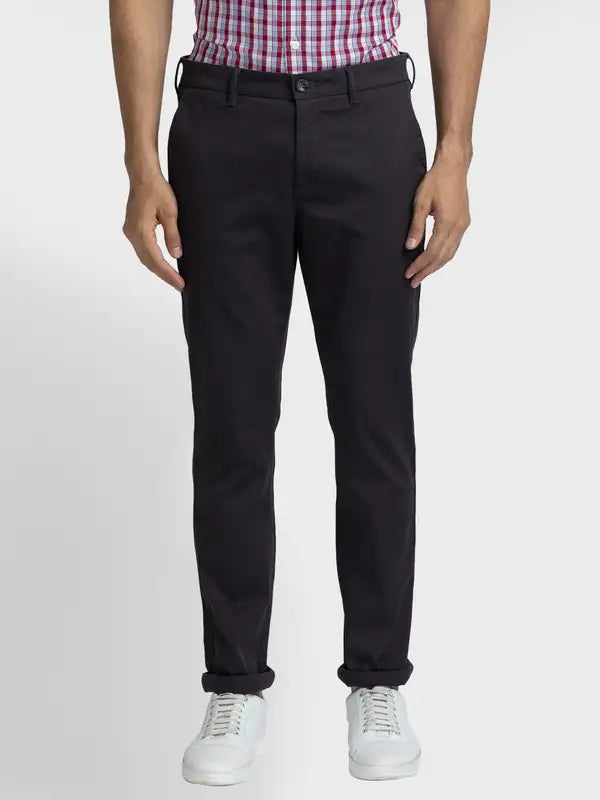 Men Contemporary Fit Green Trouser
