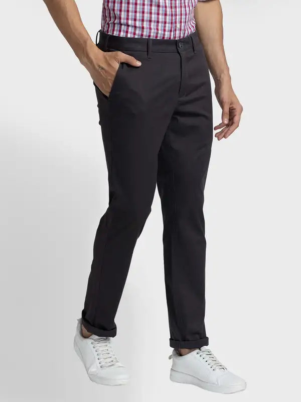 Men Contemporary Fit Green Trouser