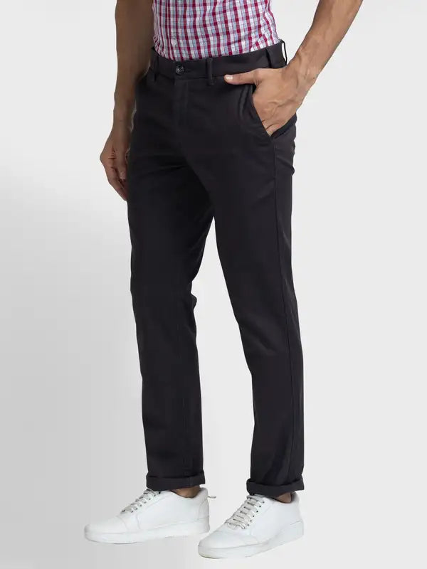 Men Contemporary Fit Green Trouser