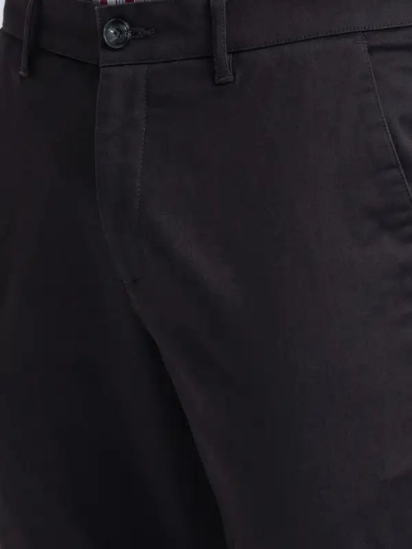 Men Contemporary Fit Green Trouser