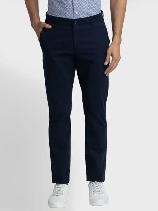 Men Contemporary Fit Grey Trouser