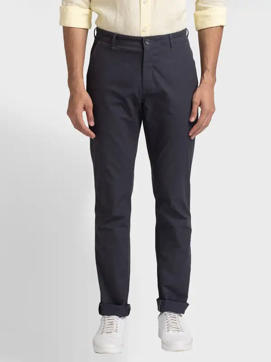 Men Contemporary Fit Khaki Trouser