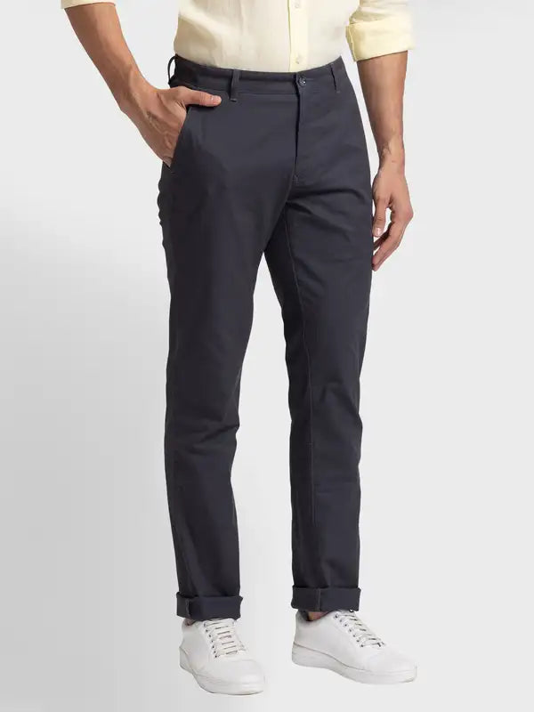 Men Contemporary Fit Khaki Trouser