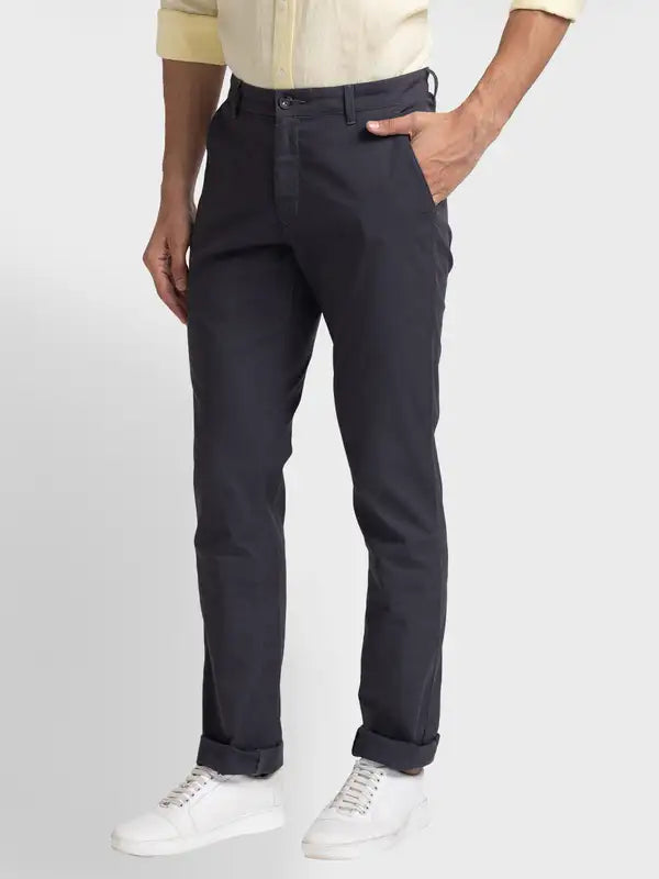 Men Contemporary Fit Khaki Trouser