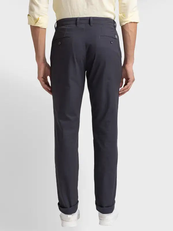 Men Contemporary Fit Khaki Trouser