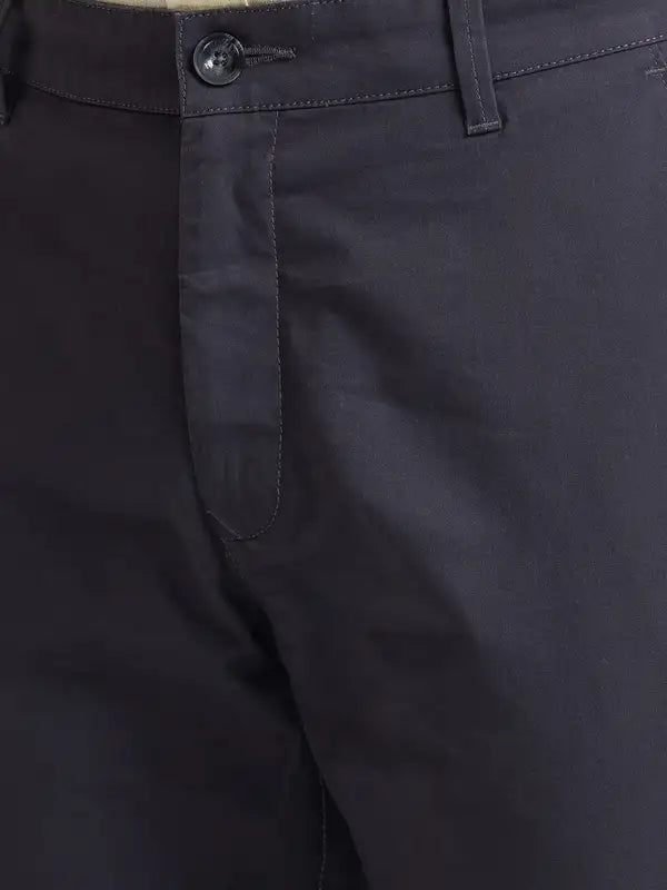 Men Contemporary Fit Khaki Trouser