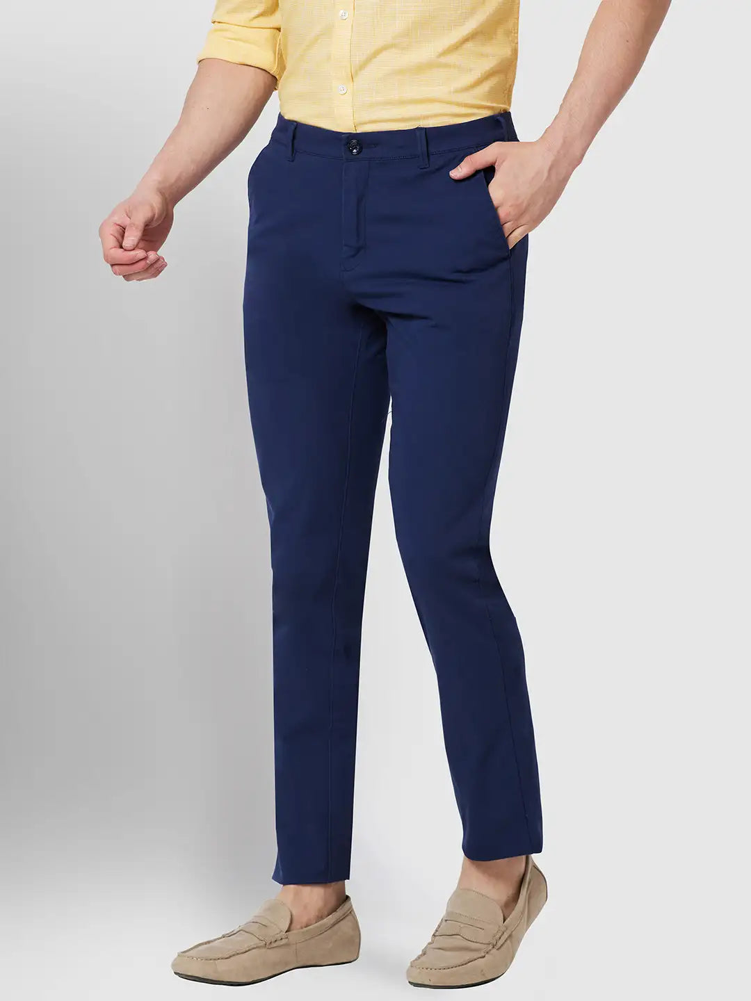 Men Contemporary Fit Black Trouser