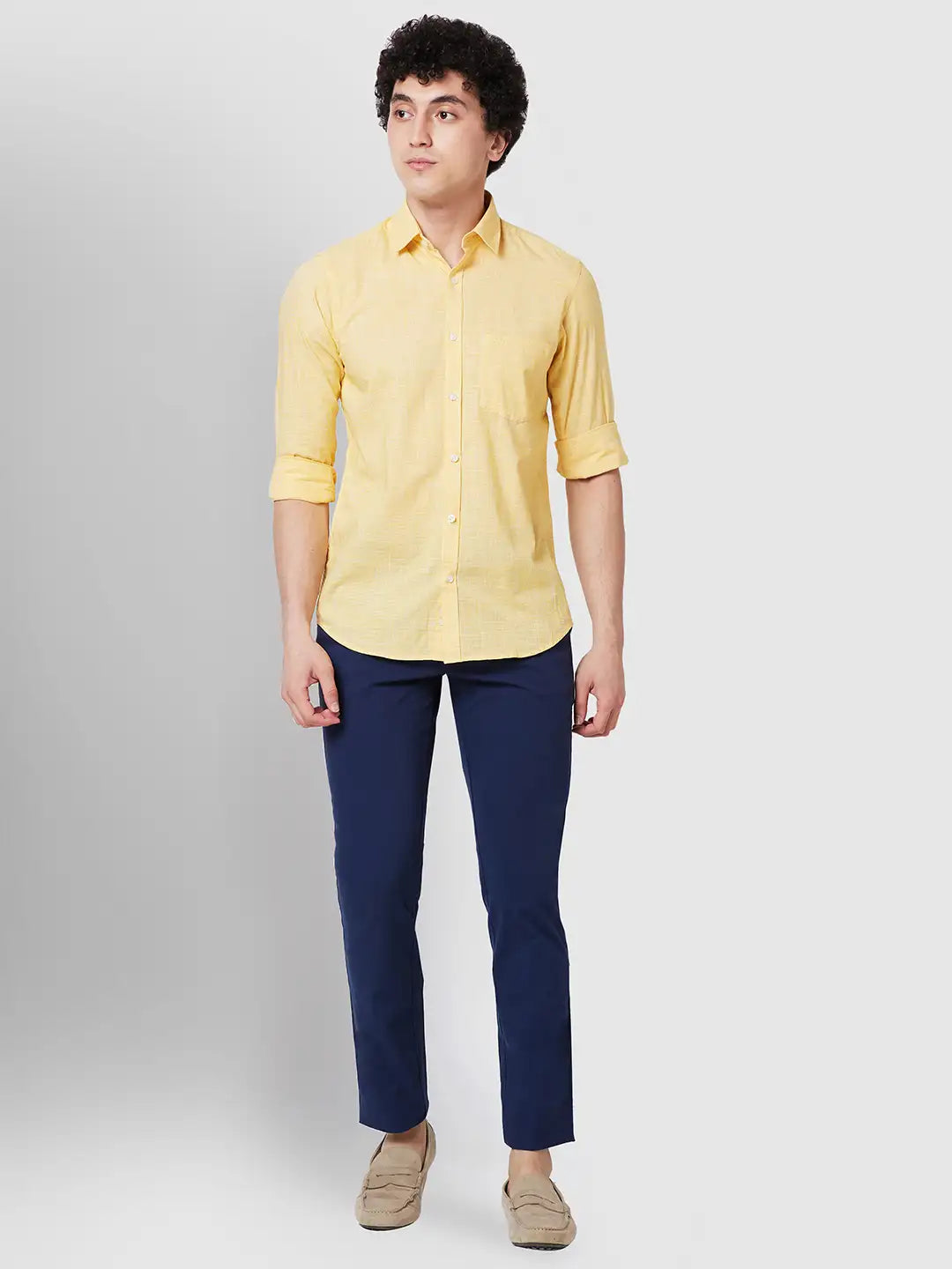 Men Contemporary Fit Black Trouser