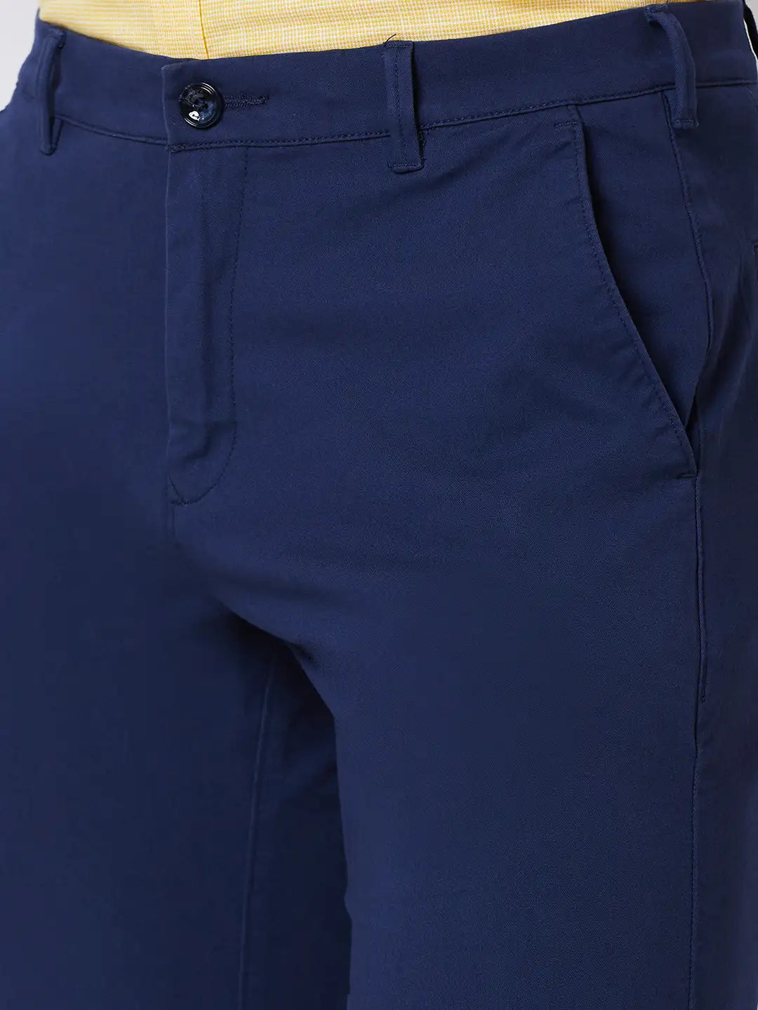 Men Contemporary Fit Black Trouser