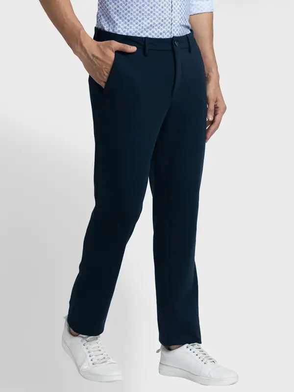 Men Contemporary Fit Black Trouser