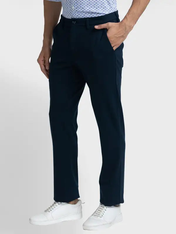 Men Contemporary Fit Black Trouser
