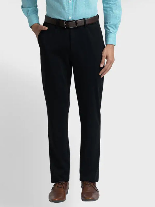 Men Contemporary Fit Blue Chinos