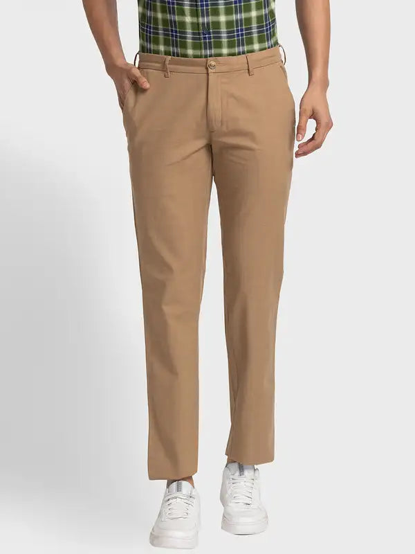 Men Regular Fit Light Blue Chinos