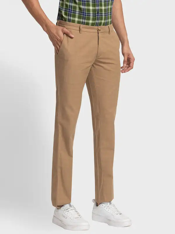 Men Regular Fit Light Blue Chinos