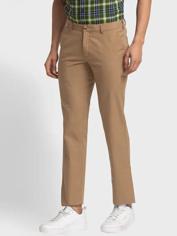 Men Regular Fit Light Blue Chinos
