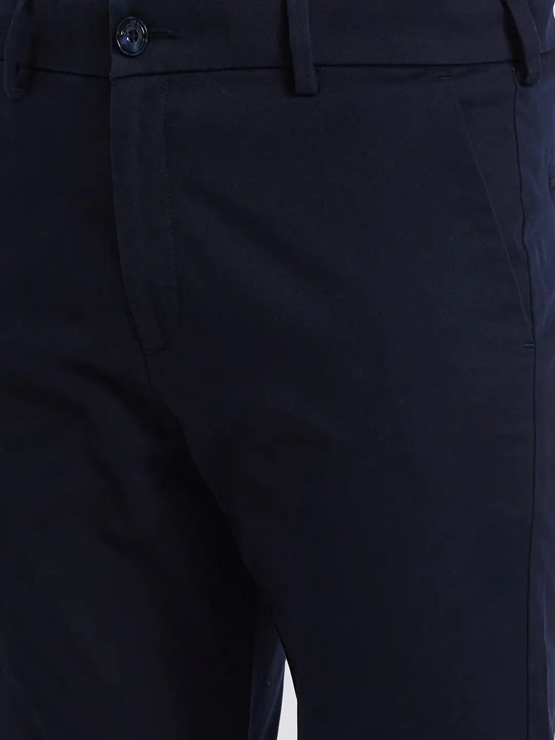 Men Slim Fit Fawn Trouser
