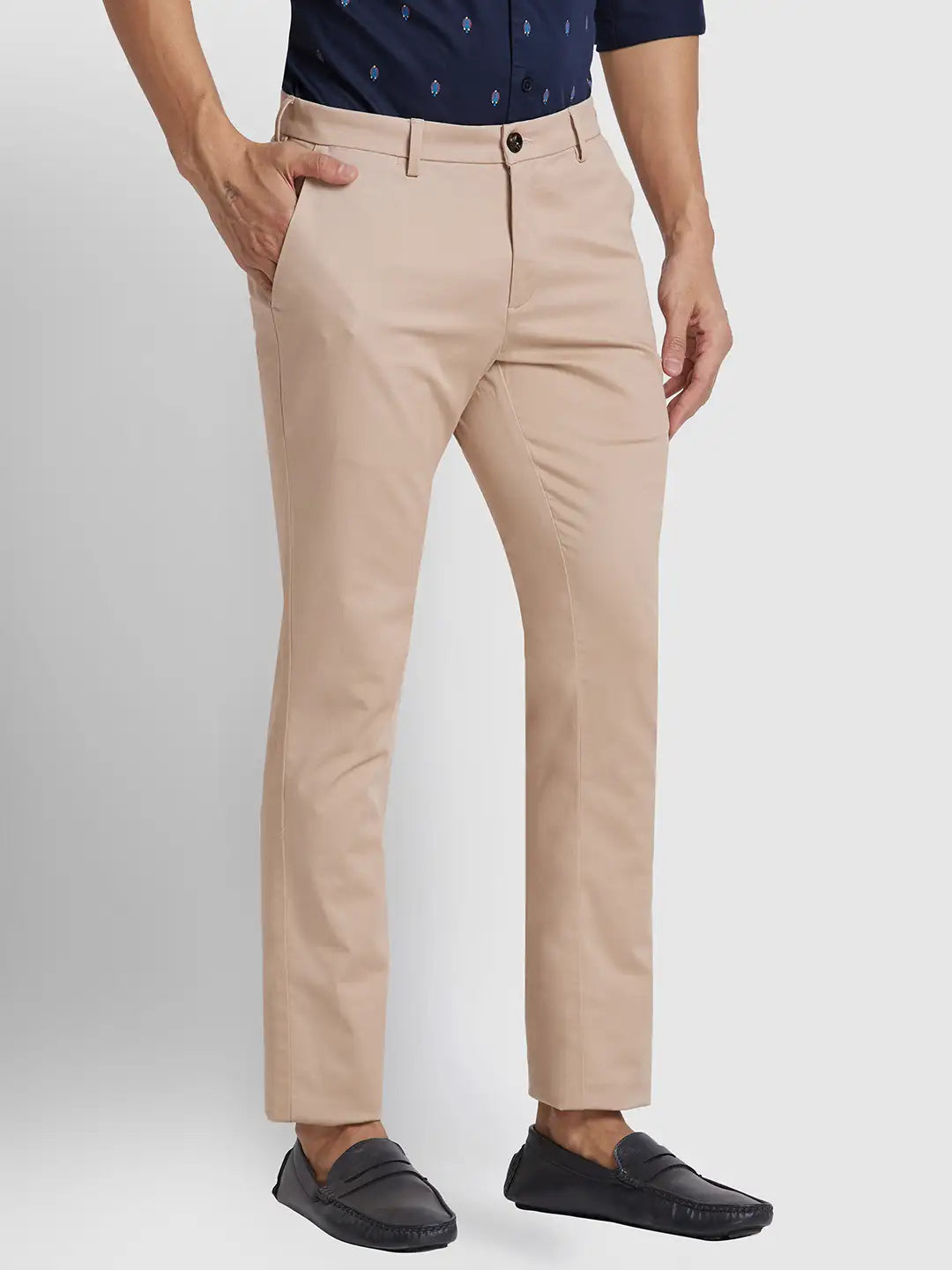 Men Slim Fit Green Trouser
