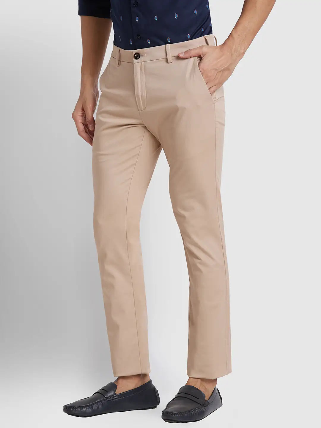 Men Slim Fit Green Trouser