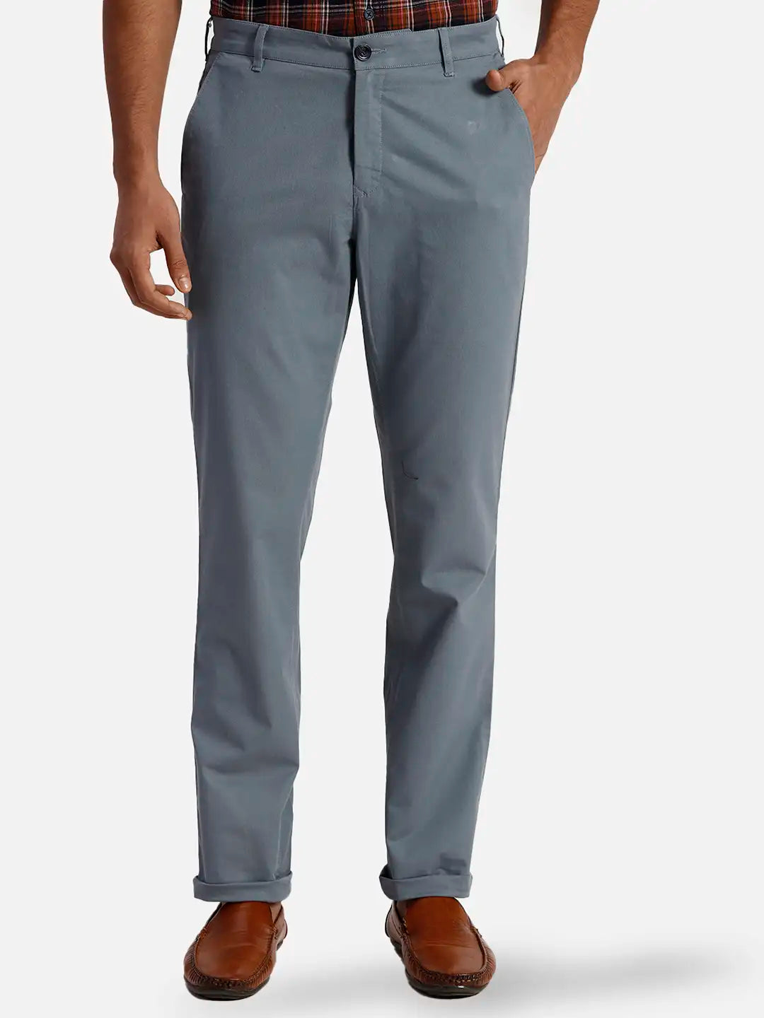 ColorPlus Slim Fit Solid Black Trouser