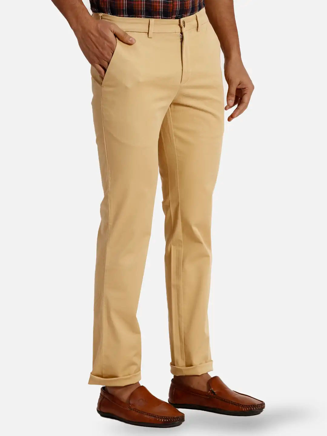 ColorPlus Slim Fit Solid Dark Blue Trouser