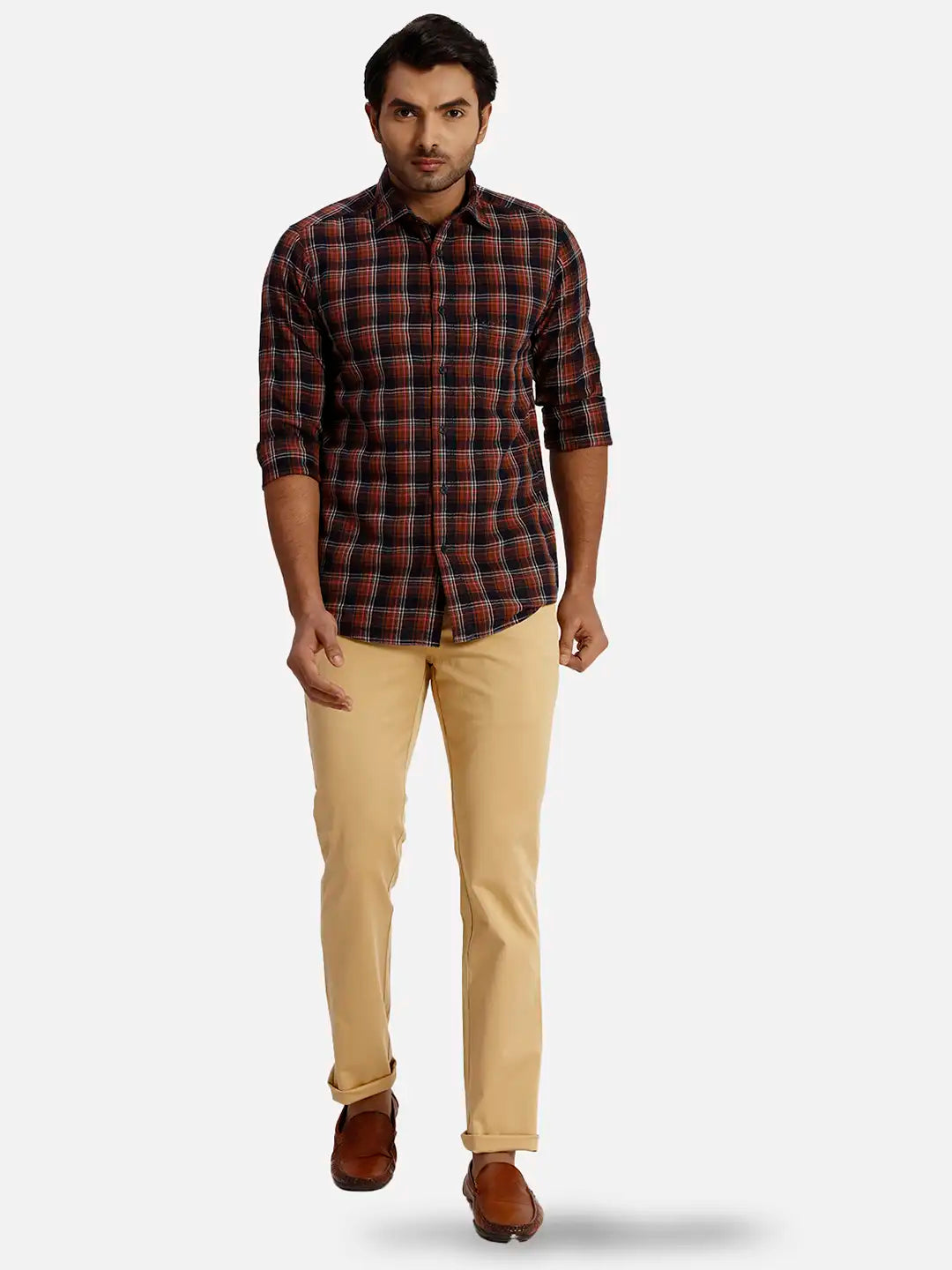 ColorPlus Slim Fit Solid Dark Blue Trouser