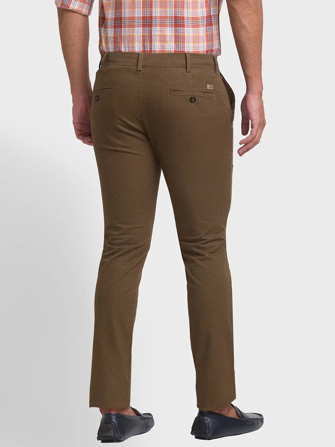 Men Regular Fit Navy Trouser