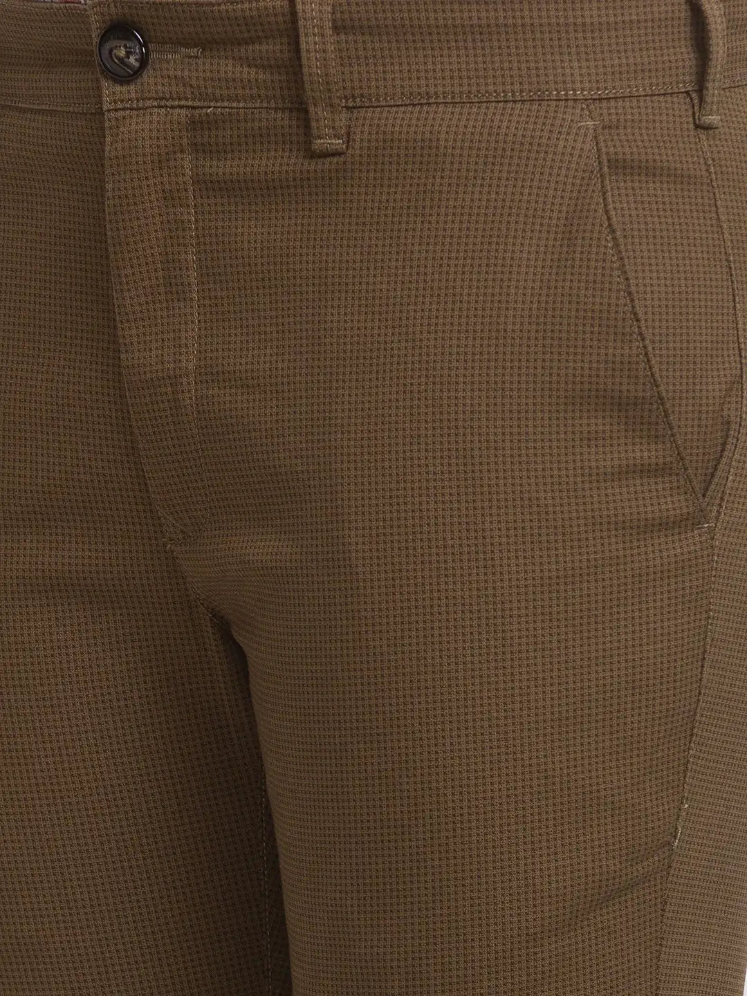 Men Regular Fit Navy Trouser