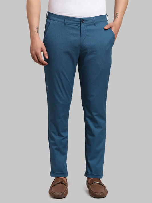 Men Regular Fit Medium Green Trouser
